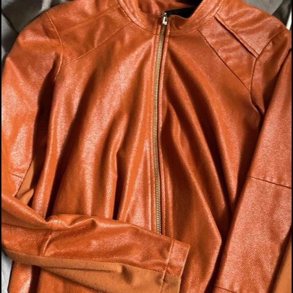 Guess Faux Leather Cropped Jacket - Picture 3 of 4